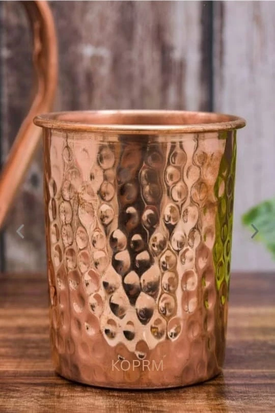 Copper Hammered Glass